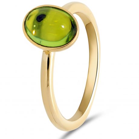 Ring met peridot ovaal