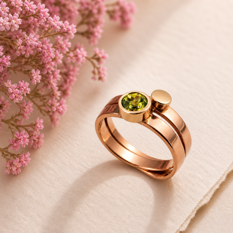 Wikkelring met peridot