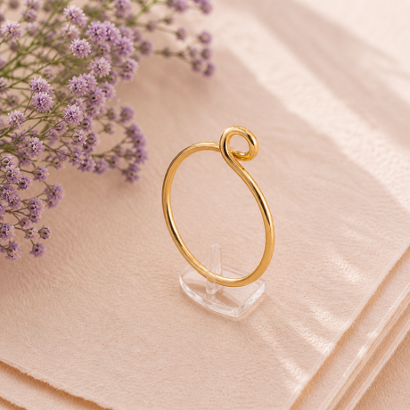 Oneindige eenvoud lusring goud