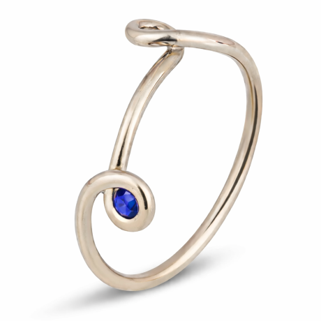  Oneindige eenvoud dubbele lusring saffier