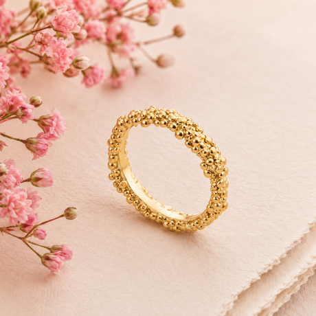 Bolletjes ring smal