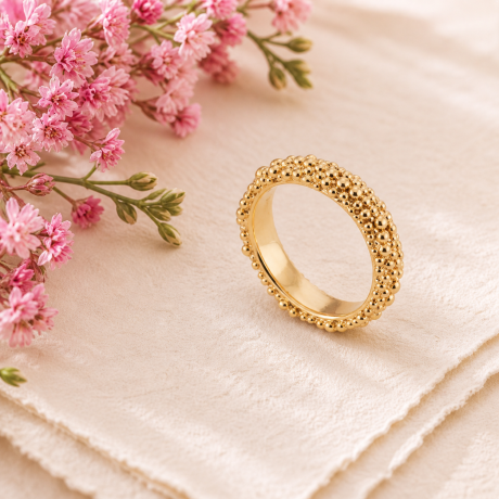 Bolletjes ring middel