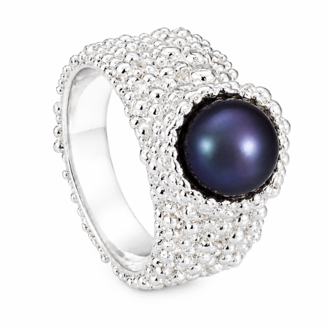  Bolletjes ring breed met bolletjes zetting