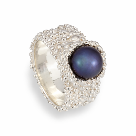  Bolletjes ring breed met bolletjes zetting