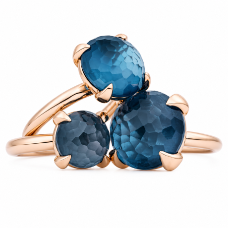  Bron ring Catch met london blue topaas