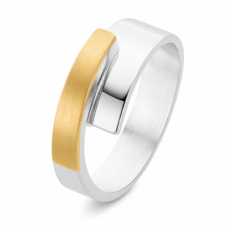  Smeedring overlappend met goud