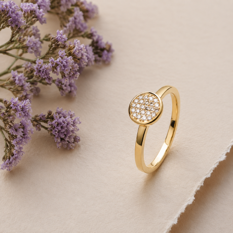 Aanschuifring met diamant pavé gezet