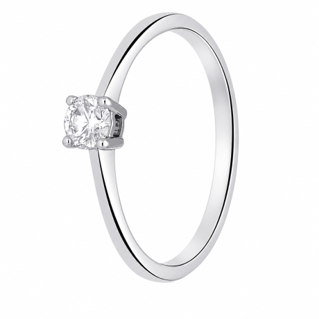  Solitair ring witgoud