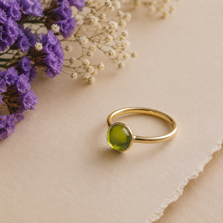 Ring met peridot ovaal