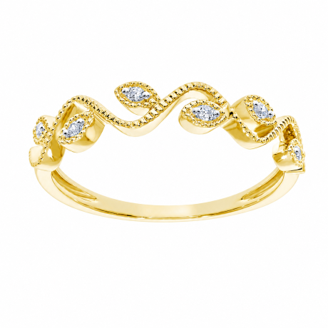  Fantasie ring golvend met diamant