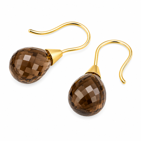  Oorhaken met rookkwarts drops