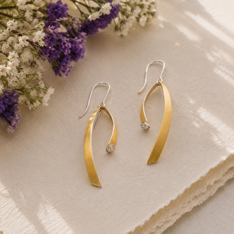 Oorhangers met diamant