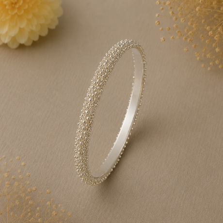 Bolletjes armband breed