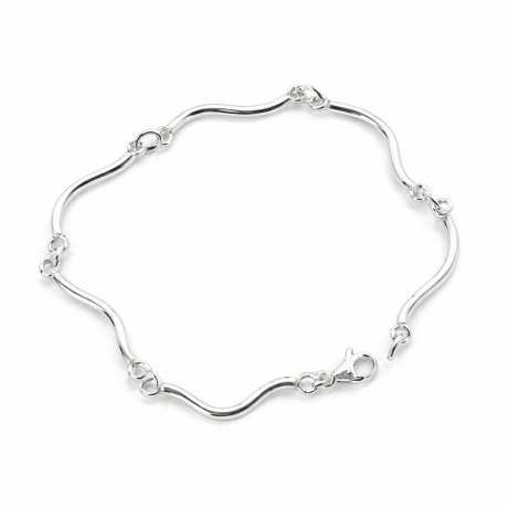  Armband golvend draad