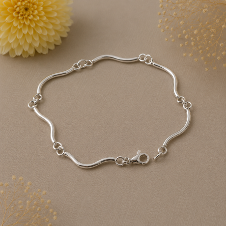 Armband golvend draad