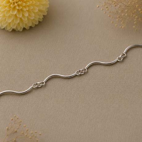 Armband golvend draad