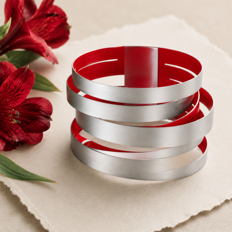 Armband Stripes roze rood