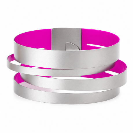 Armband Stripes roze rood
