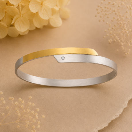 Armband zilver met goud