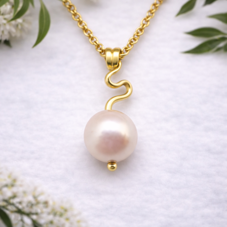 Hanger krul met parel