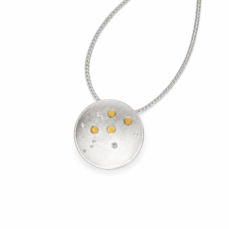  Zilver met gouden sterrenbeeldhanger