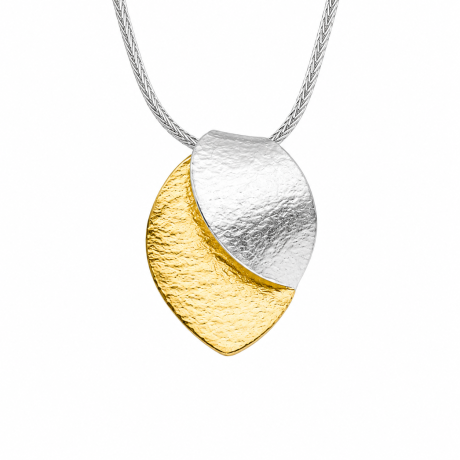  Zilver met gouden hanger bladvorm