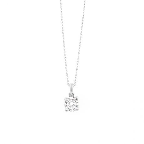  Solitaire hanger witgoud met diamant