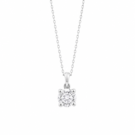  Solitaire hanger witgoud met diamant