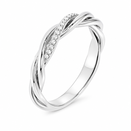  Witgouden ring gedraaid