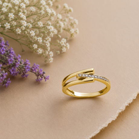 Geelgouden ring 3 poot