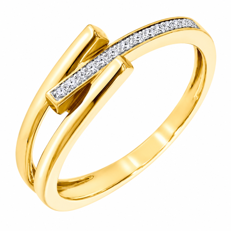 Geelgouden ring 3 poot