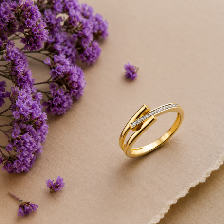 Geelgouden ring 3 poot