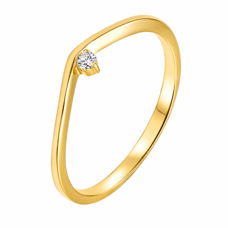  Geelgouden ring met knikje