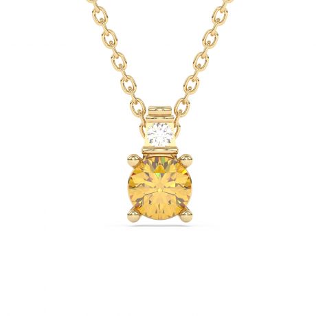  Anker collier met citrien en diamant