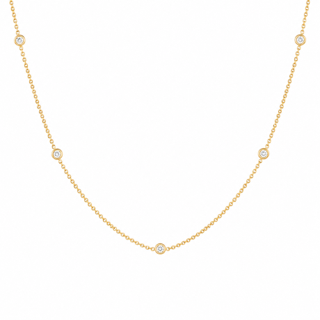 Bicolor gouden collier met diamanten