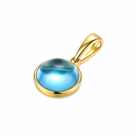 Geelgouden hanger met Topaas