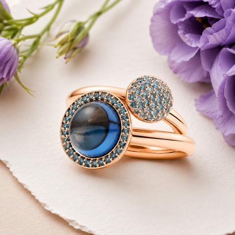Bron ring Sushi met diamant rondom gezet