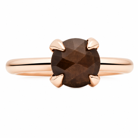  Bron ring Catch met bruine saffier