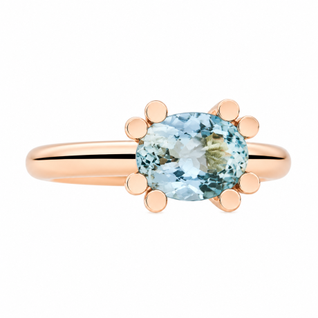  Bron ring Phlox met Aquamarijn