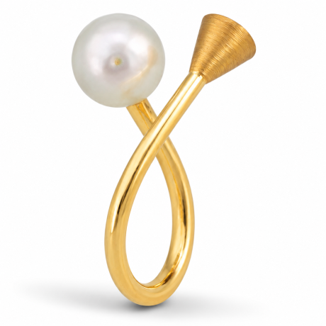  Ring open met parel