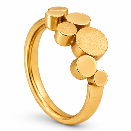  Geelgouden rondjes ring groot