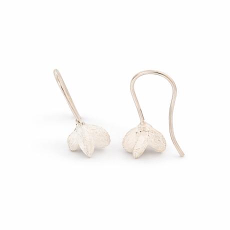  Zilveren oorhaakjes met kardinaalsmuts zaadjes