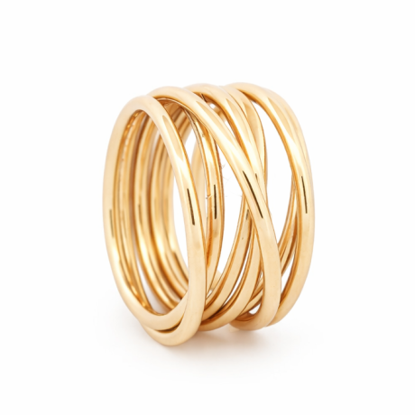 Geelgouden wikkeldraadring