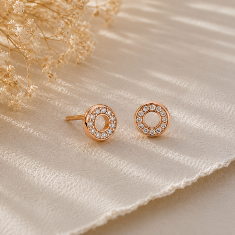 Bron Joy oorsieraden met wit diamant