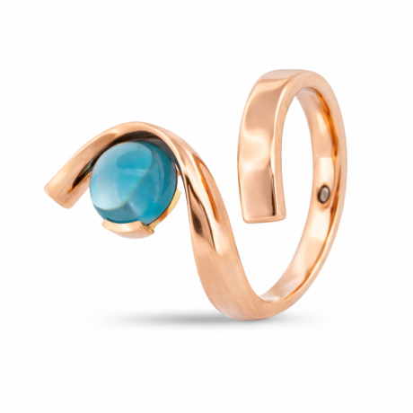  Rosé gouden ring met topaas
