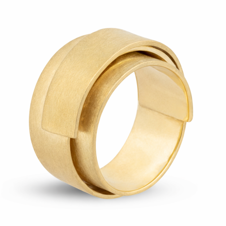  Brede geelgouden wikkelring