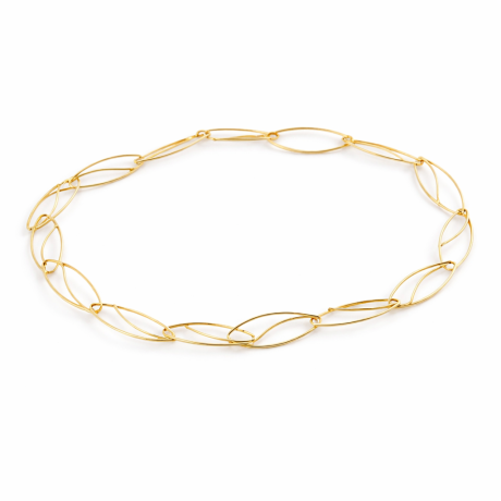  Geelgouden paperclip collier