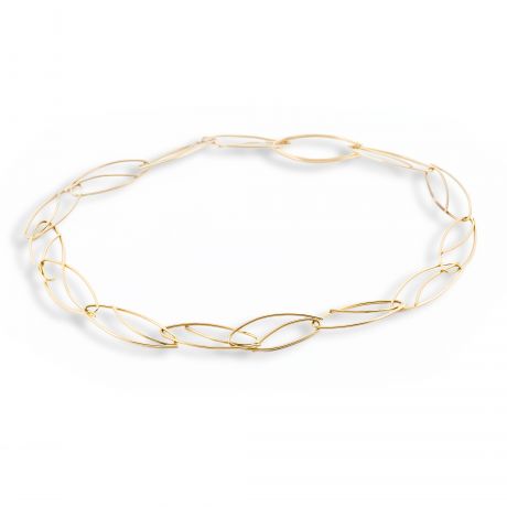  Geelgouden paperclip collier