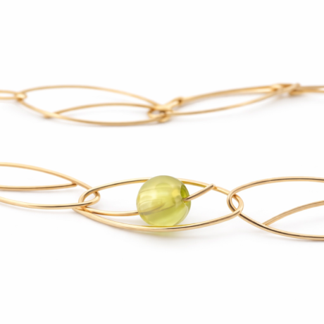 Geelgouden paperclip collier