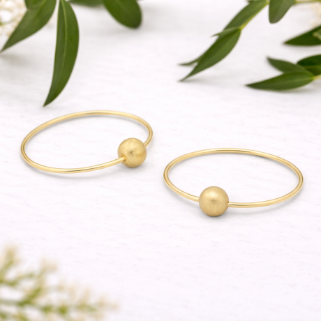 Oorringen geelgoud groot met bolletje